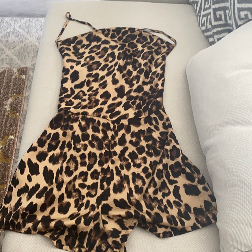 Nasty Gal cheetah romper